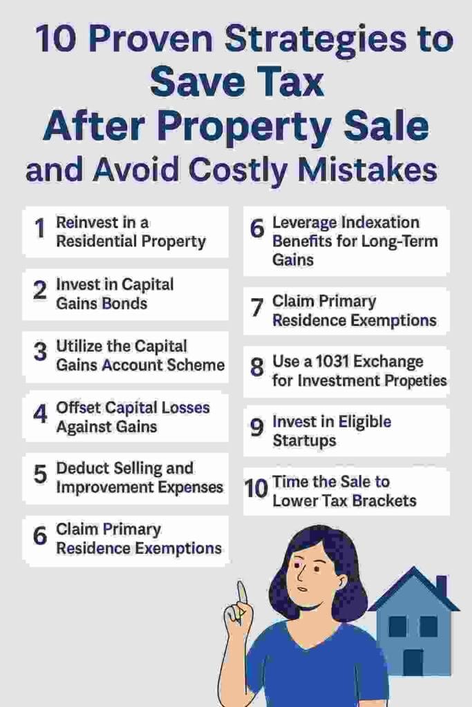 #Save Tax After Property Sale, #how to save tax after selling property, #capital gains tax exemption property sale, #tax saving tips after selling house, #section 54EC bonds, #reinvest property sale money, 1#031 exchange tax deferral, #primary residence tax exemption