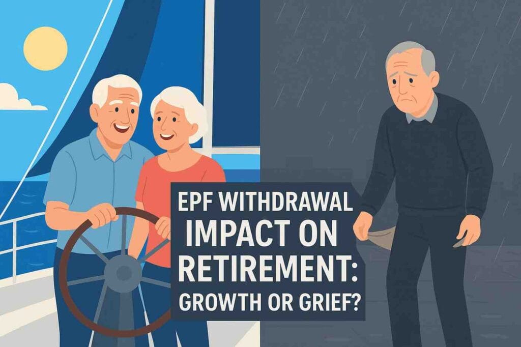 #EPF withdrawal impact on retirement, #EPF premature withdrawal risks, #EPF compounding lost by early withdrawal, #eps pension reduction from EPF cash out, #avoid EPF withdrawal 2025 rules, #EPF corpus growth 2025, #EPF advance vs long term security