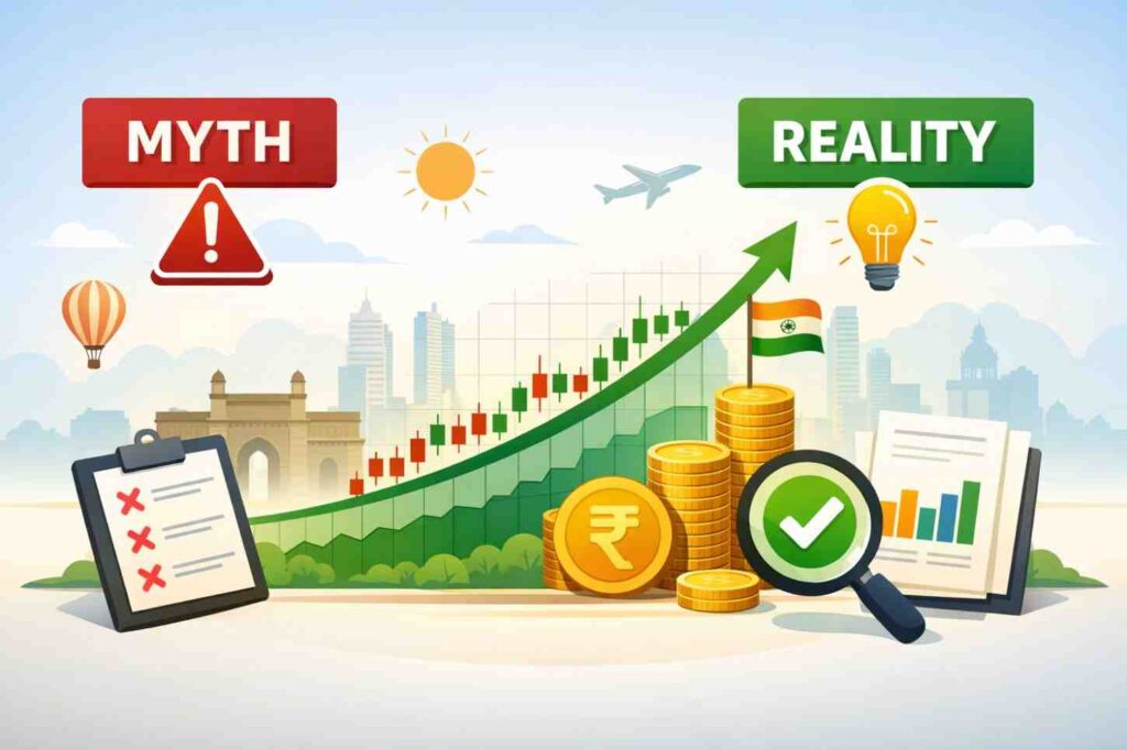 Index fund myths in India explained through long-term stock market investing