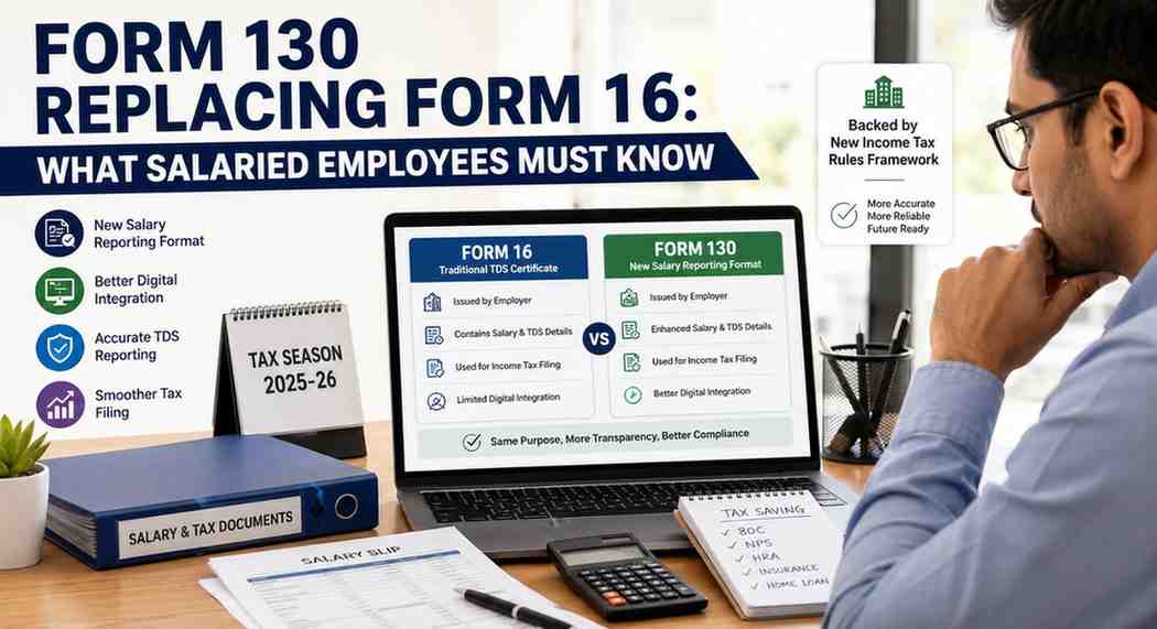 form 130 replacing form 16 comparison for salaried employees in India