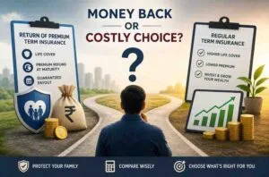 Return of Premium Term Insurance comparison showing money-back benefit versus long-term financial value for policyholders